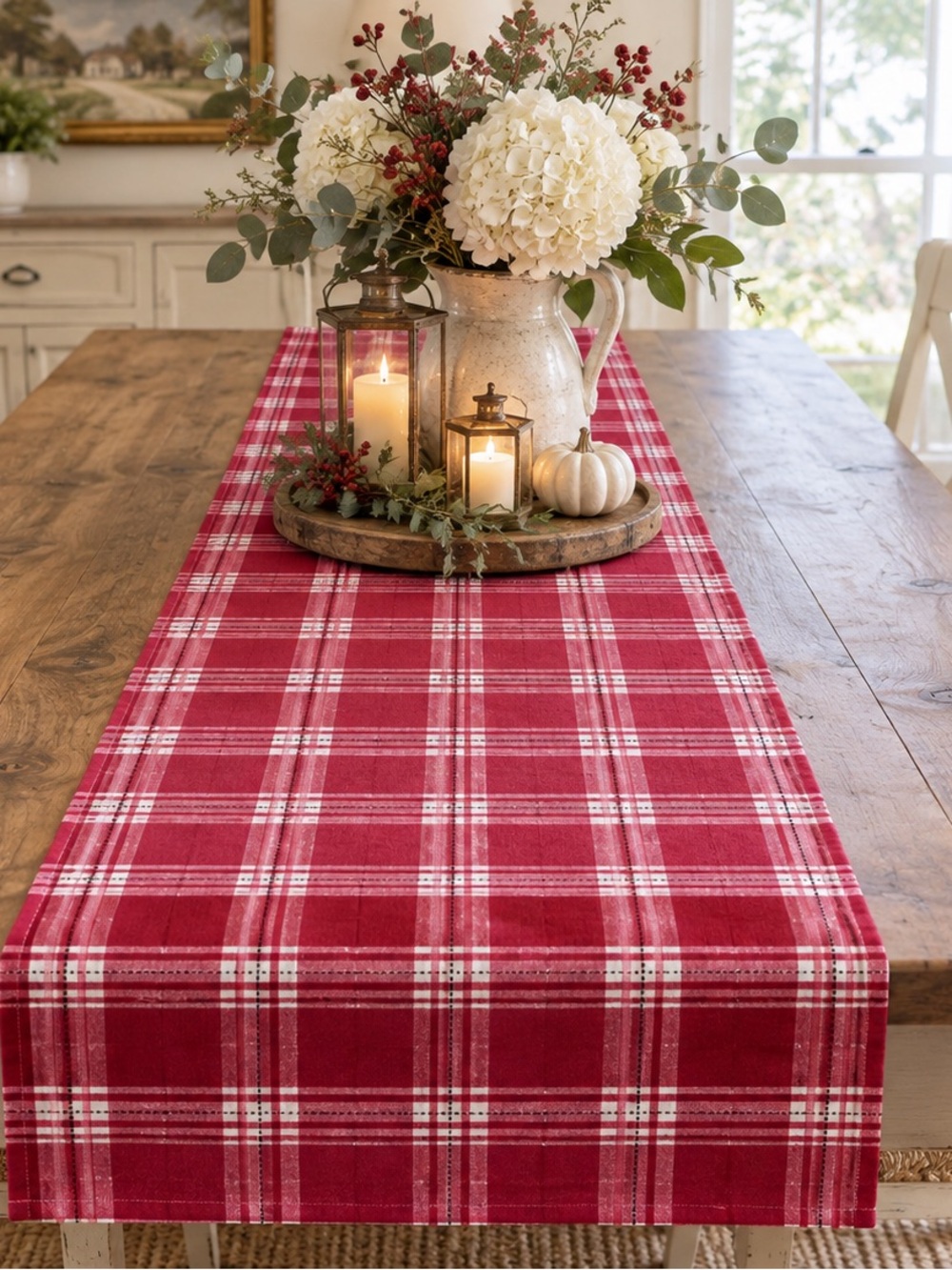 90 inches!!! Table Runner Harvest table #farmhouse #Christmas #Thanksgiving